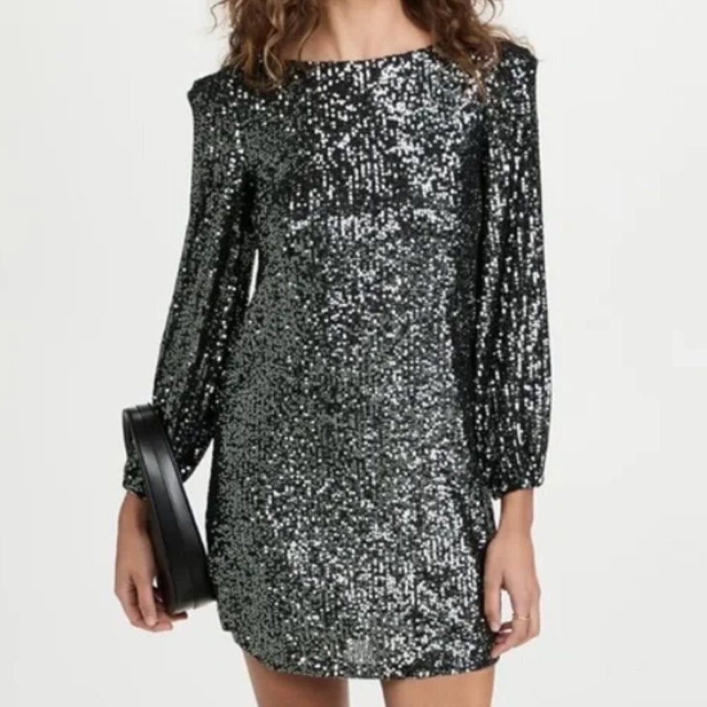 BB Dakota Black Sequin Mini Cocktail Dress Size XS